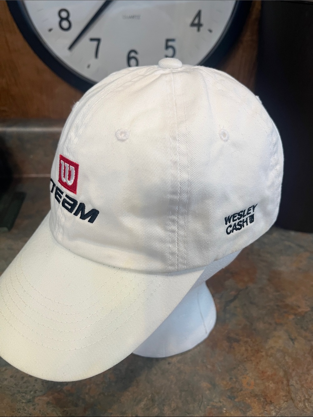 Wilson Team Cup cap Wesley Cash III tennis white Chattanooga TN 3215